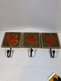 Three Tile Leaf Hook Rack - thumbnail 1 of 3