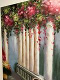 Balcony Terrace with Columns, Table and Chairs, and Floral Plants = 36 X 30 - thumbnail 4 of 5
