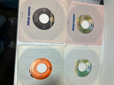 Blue storage box with a collection of 60 vintage 45 RPM vinyl singles - thumbnail 4 of 17