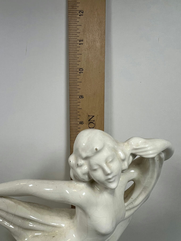 White ceramic dancing figure sculpture - image 5 of 5