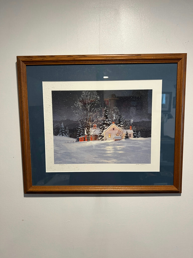 Framed Fred Swan Winter Landscape Print (520/600) with Certificate 20" x 17" - image 1 of 6