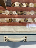 American flag textile art with button stripes 15 X 12 - thumbnail 4 of 4