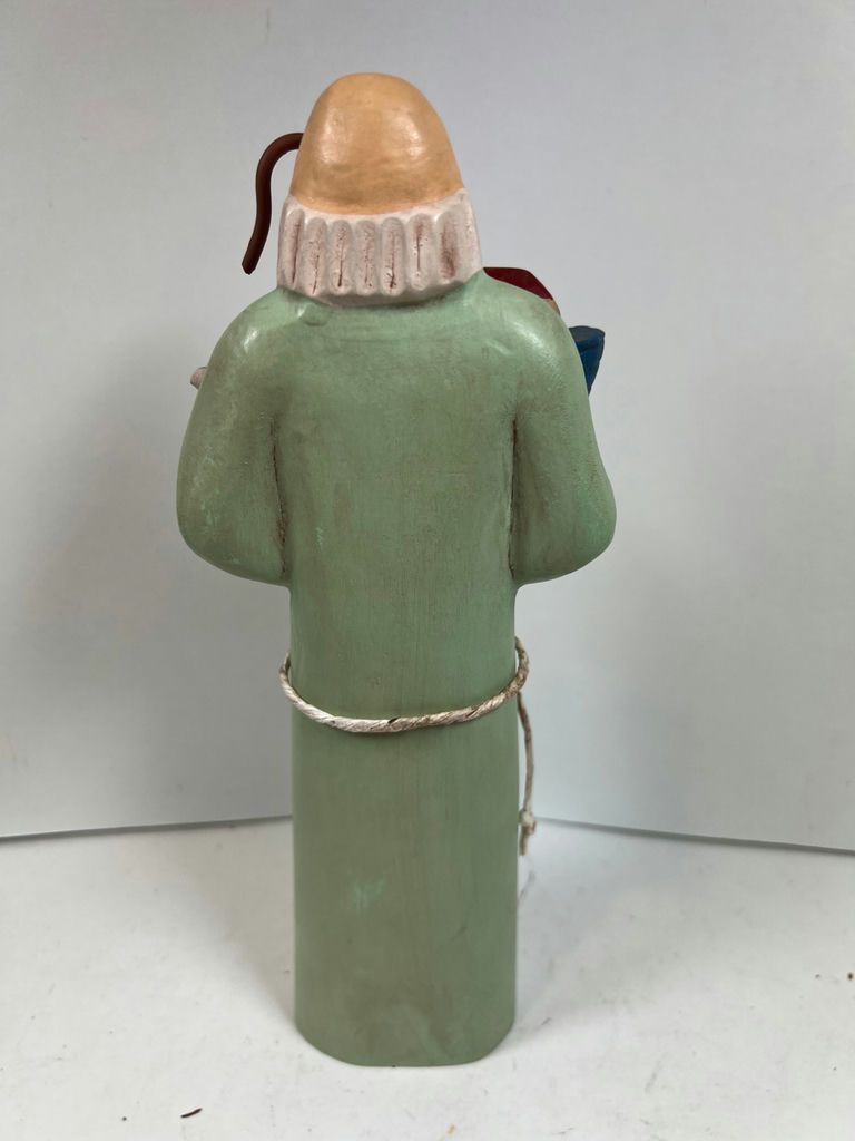 Wooden NOAH figurine with boat, staff, and dove - image 3 of 4