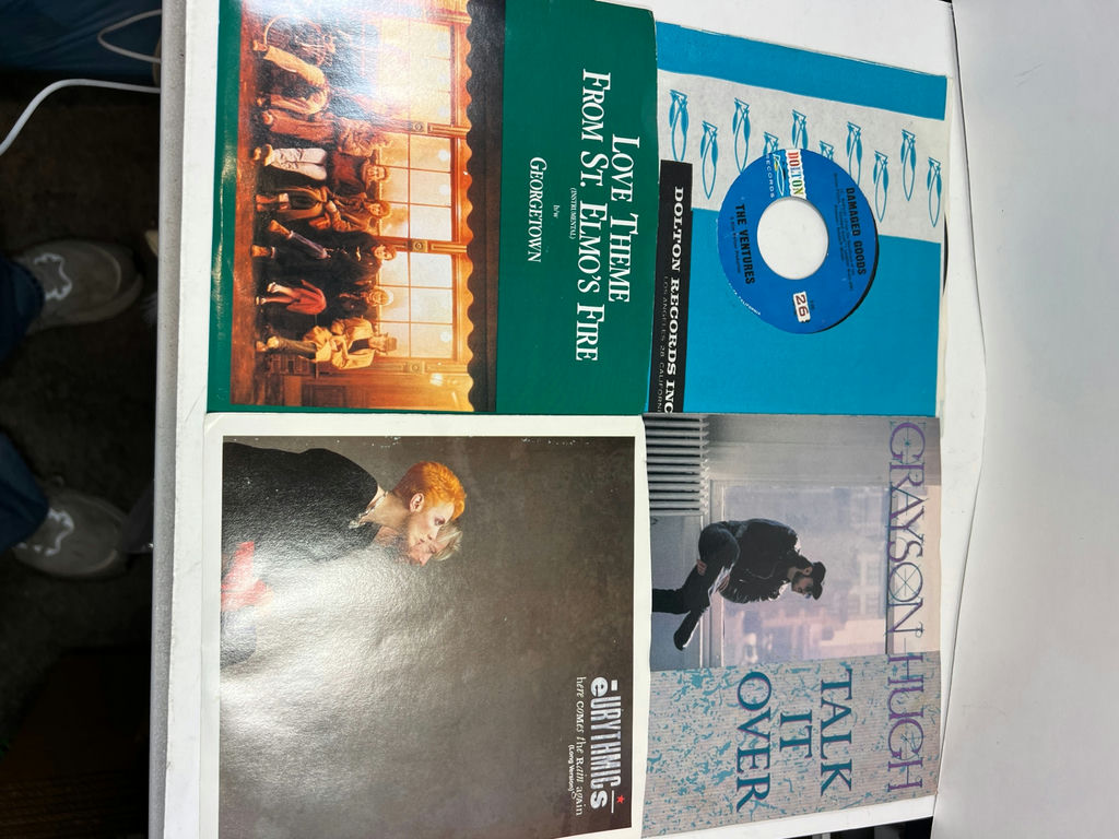Collection of 60 vintage 45 RPM vinyl singles in assorted sleeves - image 13 of 17