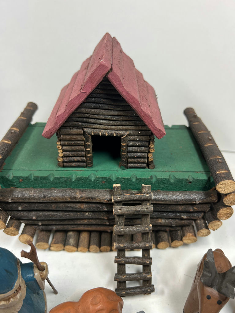 NOAH'S ARK - Wooden log-cabin playset with animal figurines - image 5 of 6