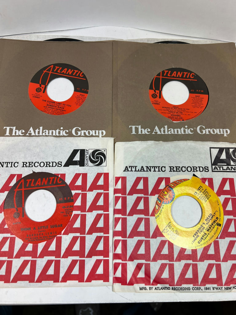 Collection of 60 vintage 45 RPM vinyl singles in assorted sleeves - image 9 of 17
