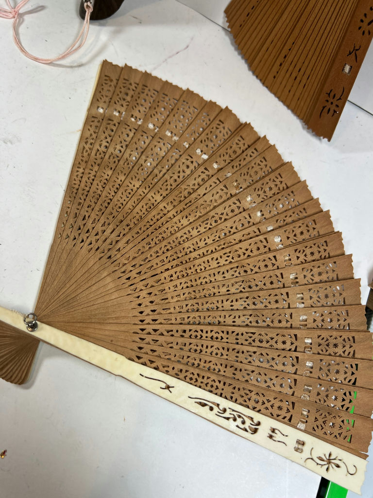 Assorted decorative oriental folding fans - image 5 of 5