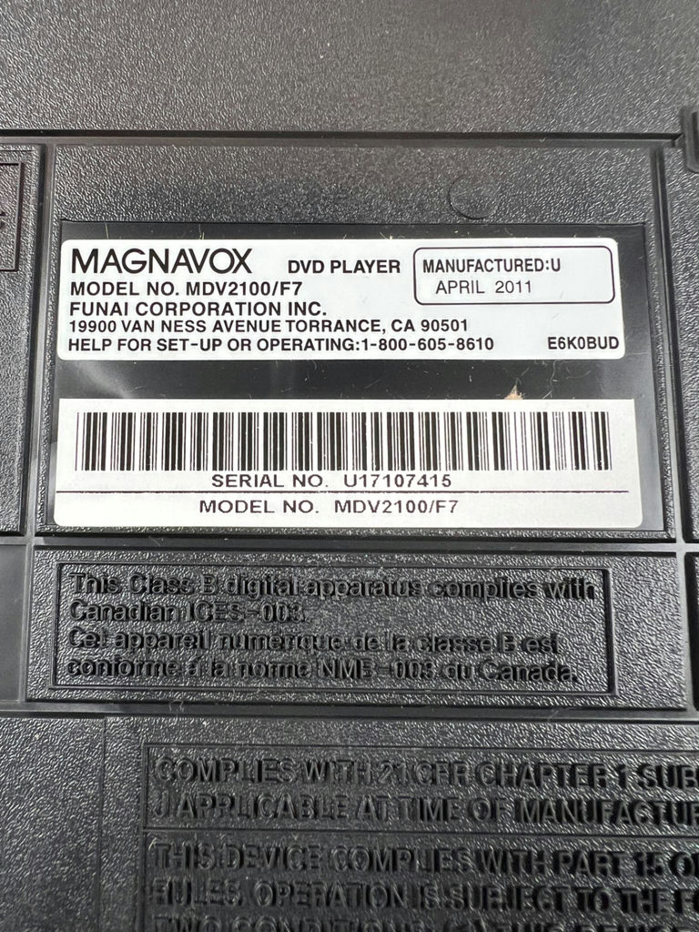 Magnavox MDV2100/F7 DVD Player with Remote - image 5 of 5