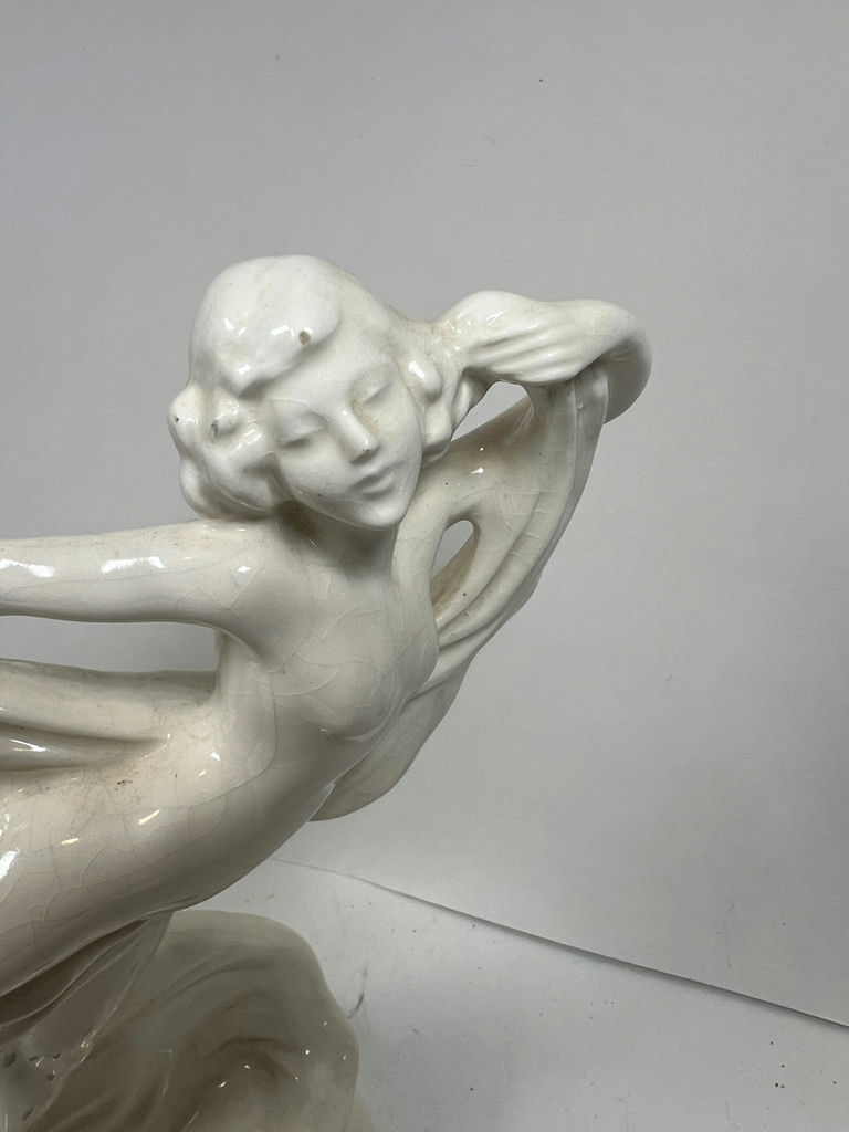 White ceramic dancing figure sculpture - image 2 of 5