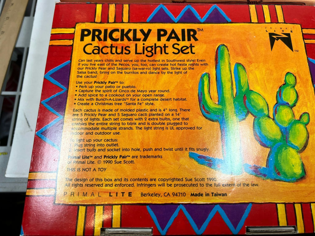 Vintage Desert-Themed Light Sets: Blazin' Trails Cowboy and Prickly Pair Cactus - image 5 of 7