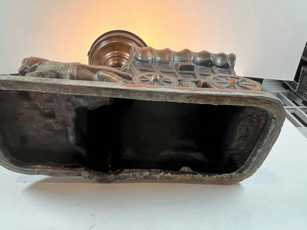 Antique train locomotive lamp - Missing Glass - 16" Tall - image 4 of 6
