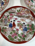 Set of Japanese decorative porcelain plates and bowl - thumbnail 3 of 7