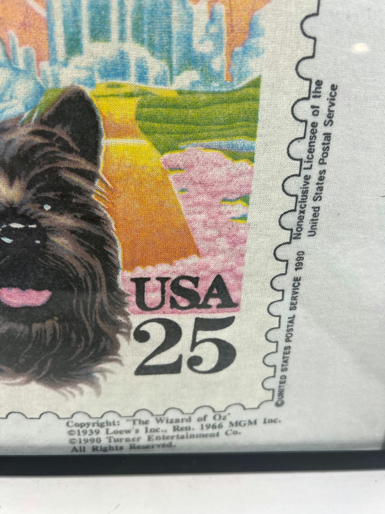 Wizard of Oz framed T-SHIRT postage stamp art - 15" X 15" - image 3 of 3