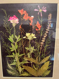 Framed botanical pressed-flower artwork 19" x 16" - thumbnail 2 of 3
