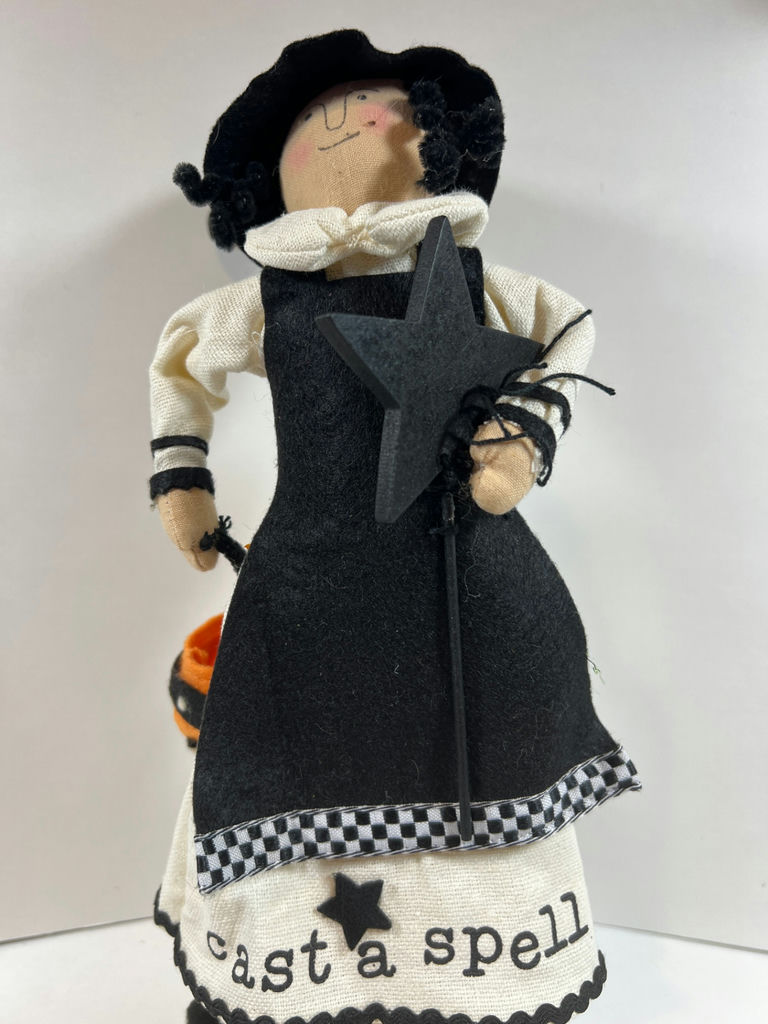 Halloween Fabric Doll Set: Pumpkin, Witch, and Scarecrow Figures - image 3 of 6
