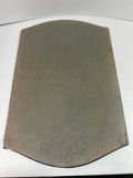 ANTIQUE Decorative etched glass wall mirror with floral vine border - 15" Long - thumbnail 5 of 6
