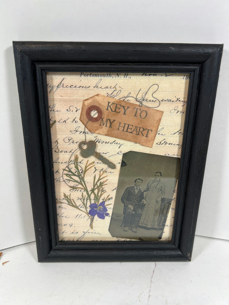 Framed Keepsake Collage with Key to My Heart 9 X 7 - image 1 of 4