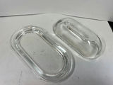 Oval glass butter dish with lid - thumbnail 2 of 3