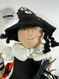 Halloween Fabric Doll Set: Pumpkin, Witch, and Scarecrow Figures - thumbnail 4 of 6