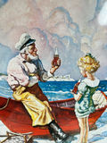 Coca-Cola 50th Anniversary Tin Sign with Man and Girl 15 x 9 - thumbnail 3 of 5