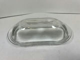 Oval glass butter dish with lid - thumbnail 1 of 3