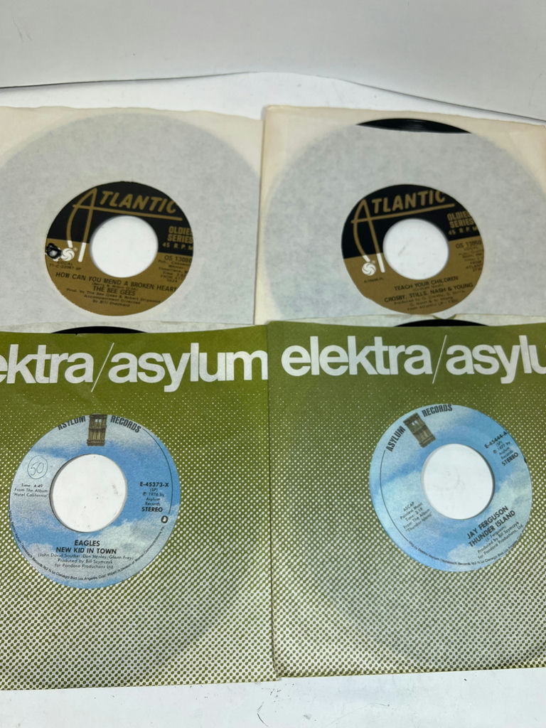 Collection of 60 vintage 45 RPM vinyl singles in assorted sleeves - image 10 of 17