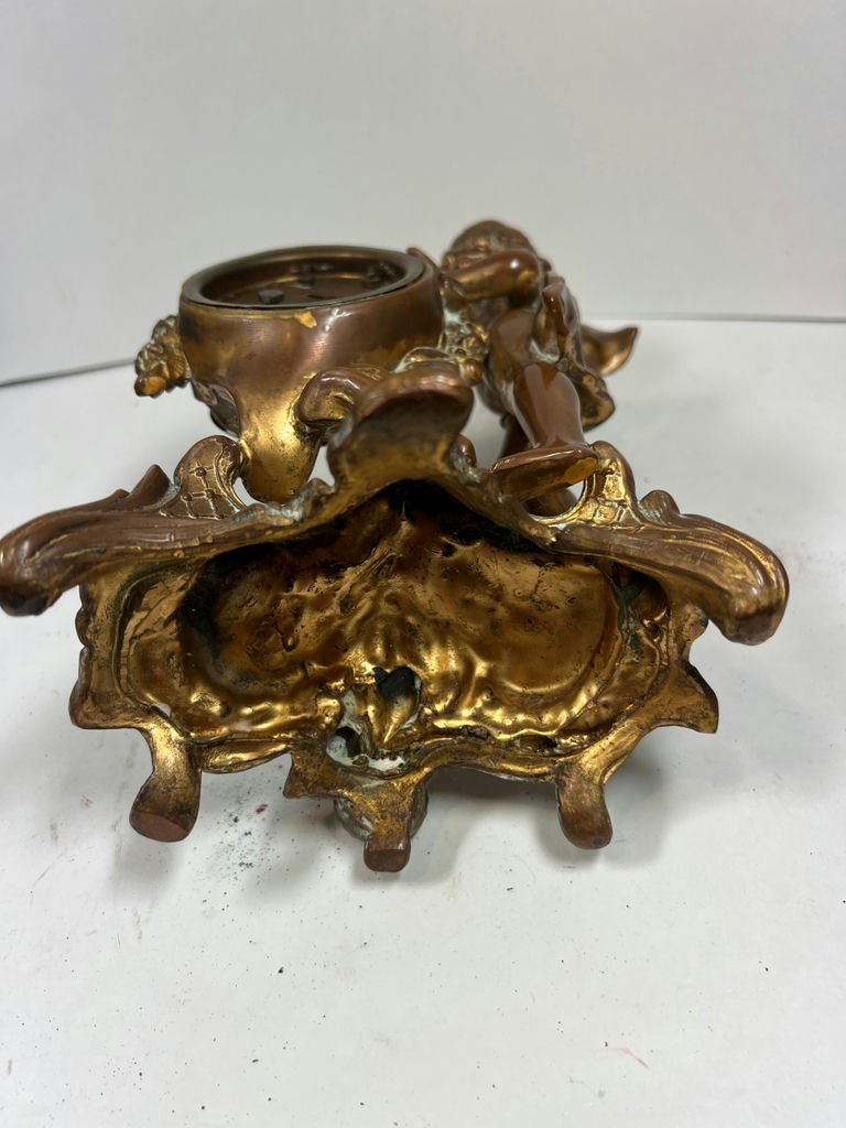 Bronze cherub clock statue - image 6 of 7