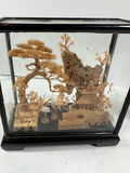 Set of glass-display carved landscape dioramas - thumbnail 3 of 4
