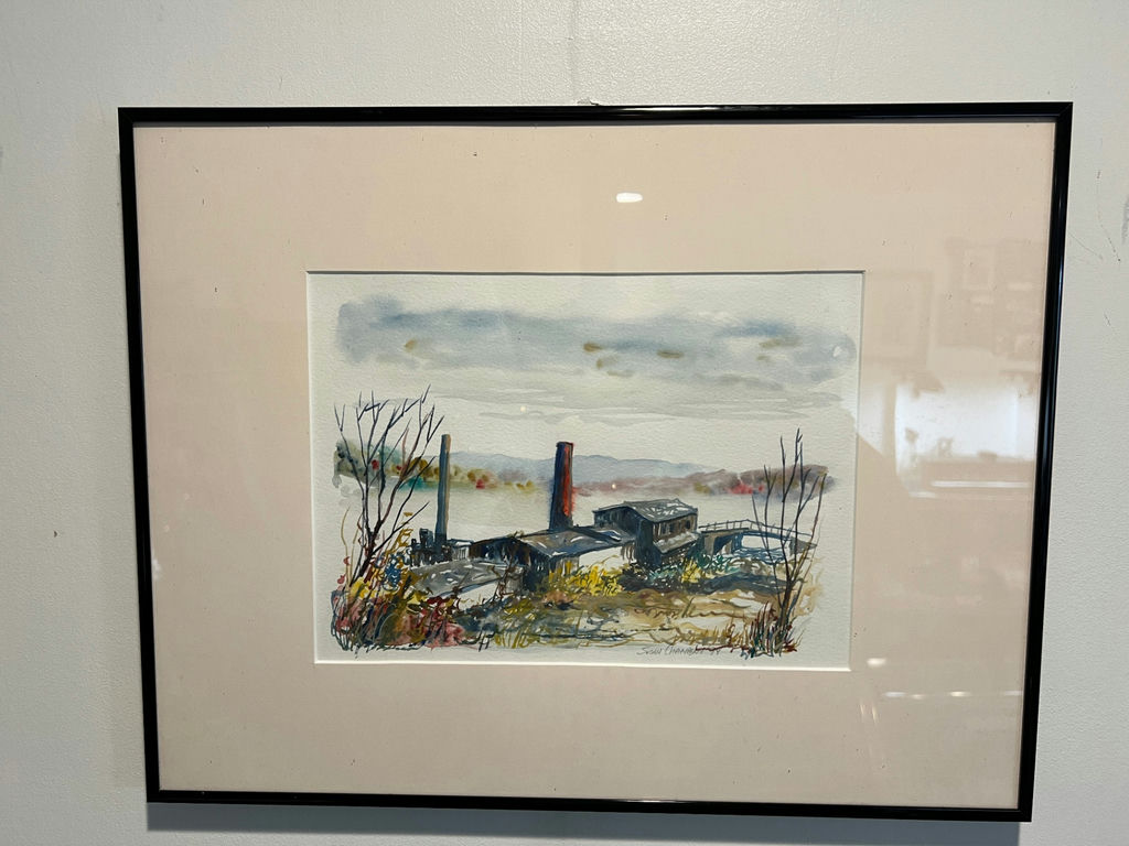 Watercolor painting of an industrial landscape - 18 X 15 - image 1 of 5