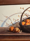Oranges in a Wicker Basket Still Life 33 x 19 - thumbnail 3 of 4