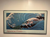 Framed Japanese Prints Poster with Wave Motif - 39" X 21" - thumbnail 1 of 7