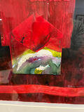 Framed Abstract Red Collage Artwork - 26 X 33 - thumbnail 2 of 4