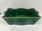 McCoy USA Green glazed scalloped ceramic dish - thumbnail 1 of 4