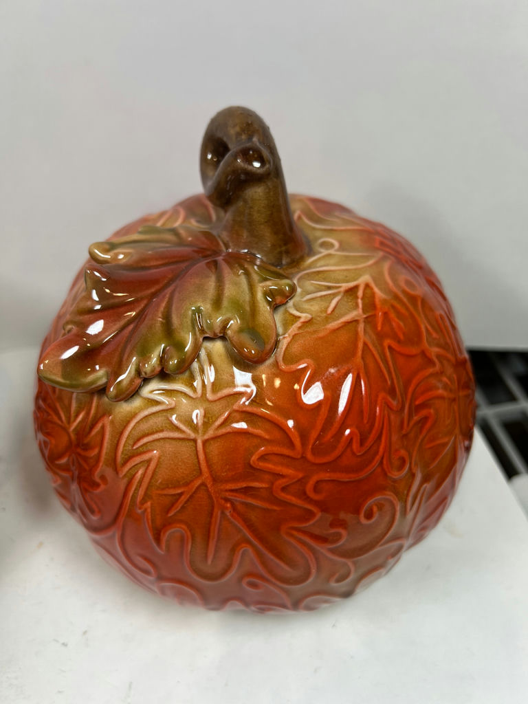 Set of three decorative pumpkins - image 2 of 4