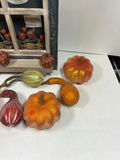 Rustic Pumpkin Patch Farms Miniature Display with Pumpkins and Gourds - thumbnail 4 of 4