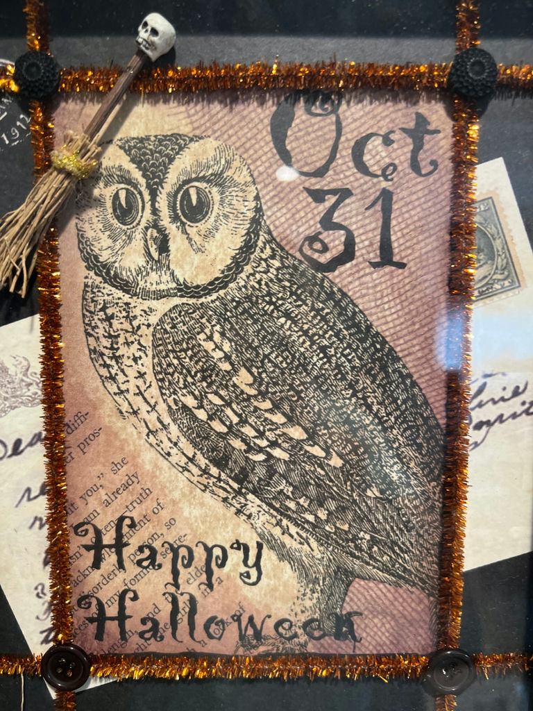 Owl Halloween Framed Artwork - image 2 of 2