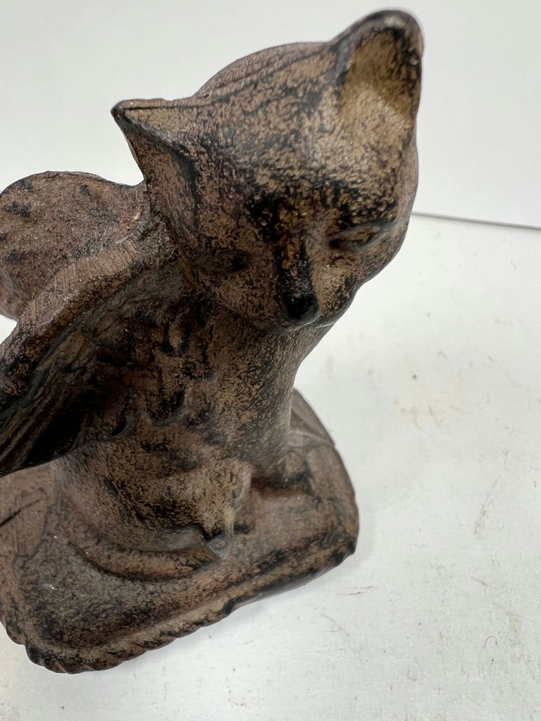 ANTIQUE Rusty cast-iron bird sculpture - image 3 of 4