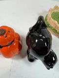 Halloween ceramic set: Bella Casa by Ganz dish, pumpkin jar, and black cat figurine - thumbnail 4 of 6