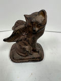 ANTIQUE Rusty cast-iron bird sculpture - thumbnail 1 of 4