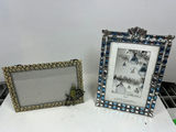Two decorative photo frames with jeweled borders for 4" x 6" Photos - thumbnail 1 of 3