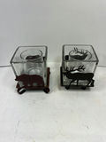 Bear and Moose Square Glass Candle Holders - thumbnail 1 of 3