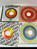 Blue storage box with a collection of 60 vintage 45 RPM vinyl singles - thumbnail 15 of 17