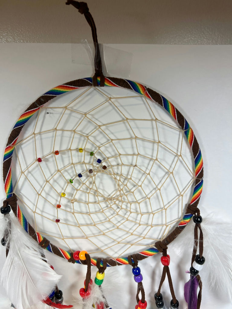 Colorful Dreamcatcher with Beads and Feathers - image 4 of 4
