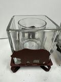 Bear and Moose Square Glass Candle Holders - thumbnail 2 of 3