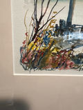 Watercolor painting of an industrial landscape - 18 X 15 - thumbnail 3 of 5