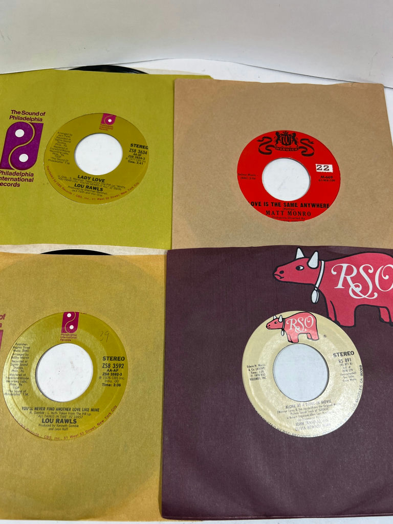 Vintage Lot of 66 45's 7-Inch Vinyl Records and Sleeves Collection - image 6 of 20