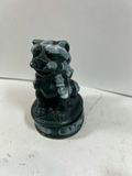 Ceramic animal figurines: tiger, fish, and foo dog trinket box - thumbnail 4 of 7