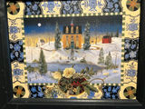 Framed Winter Landscape with Floral Border - thumbnail 4 of 5