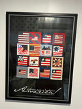 Patriotic quilt-square collage poster - 25" X 19" - thumbnail 1 of 5