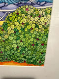 Lighthouse with red door and spiraled greenery 17" x 20" - thumbnail 4 of 4